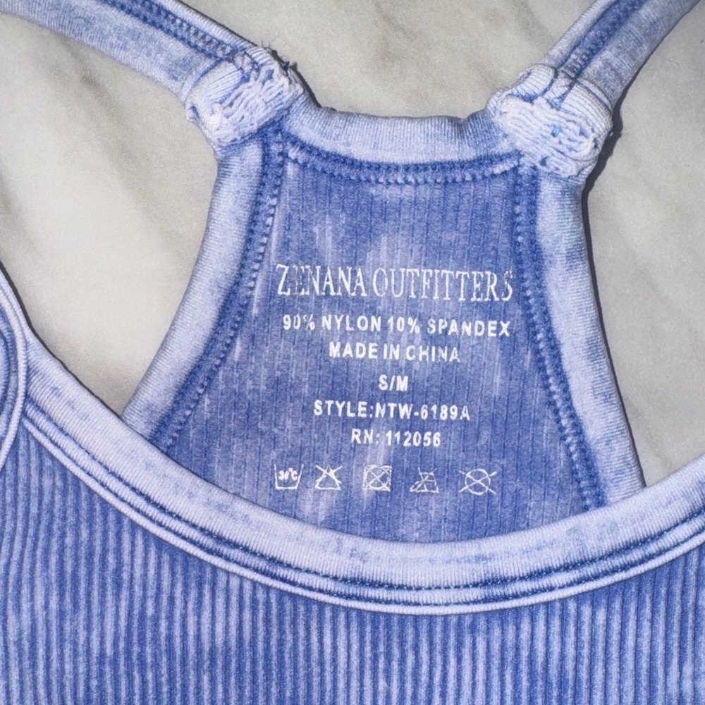 Zenana Outfitters Teal, Olive, and Lavender Crop Tops - Picture 6 of 9